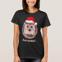 Schattigee Hedgehog Kerstmis Santa Hat Bah Humbug