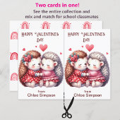 Schattigee Hedgehog Kind Valentijn Classroom Kaart