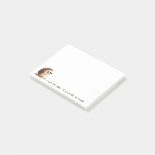 Schattigee Hedgehog Personalize Notes (Schuin)