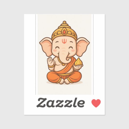Schattigee heer Ganesha sticker (Vel)