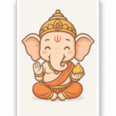 Schattigee heer Ganesha sticker (Voorkant)