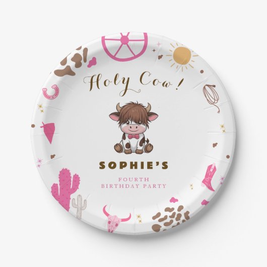 Schattigee Heilige koe hoogland koe Papieren Bordje (Voorkant)