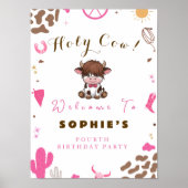 Schattigee Heilige koe Hoogland koe Verjaardag wel Poster (Voorkant)