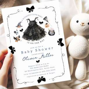 Schattigee heks Baby shower uitnodiging