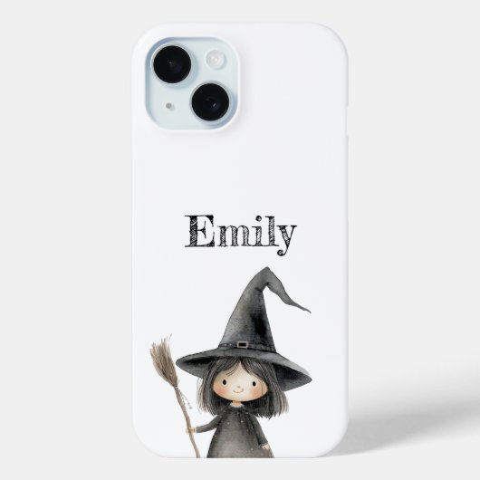 Schattigee heks gepersonaliseerde Halloween telefo Case-Mate iPhone Case (Achterkant)