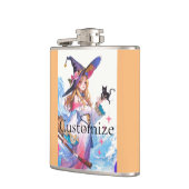 Schattigee heks Holding Black Cat Thunder_Cove Heupfles (Links)