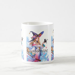 Schattigee heks Holding Black Cat Thunder_Cove Koffiemok