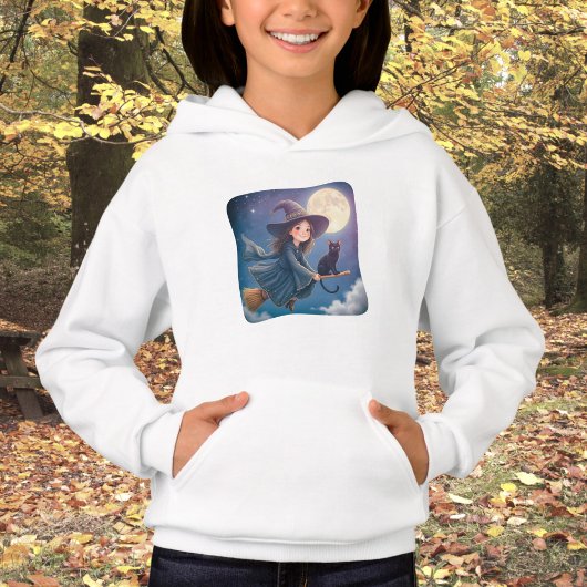 Schattigee heks met kattenhoodie