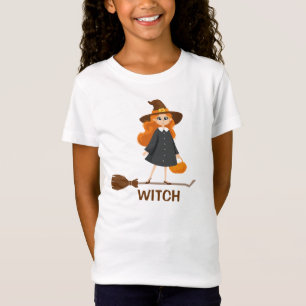 Schattigee heks op bezem Cartoon Funny School Hall T-shirt
