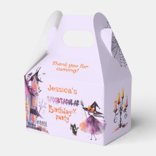 Schattigee heks Spooktacular Verjaardag Halloween Bedankdoosjes