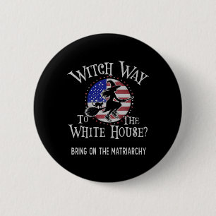 Schattigee heks weg naar het Witte Huis Kamala Har Ronde Button 5,7 Cm