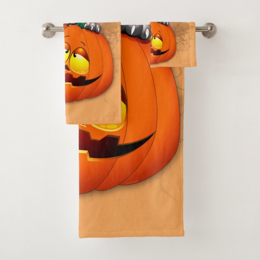 Schattigee heksenkat en pompoen Halloween vrienden Bad Handdoek (Insitu)
