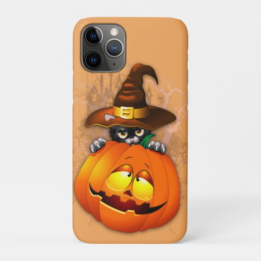 Schattigee heksenkat en pompoen Halloween vrienden Case-Mate iPhone Case (Achterkant)