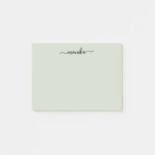 Schattigee Heldergroene Aangepaste Naam Post-it® Notes