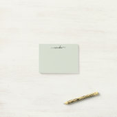 Schattigee Heldergroene Aangepaste Naam Post-it® Notes (Op bureau)