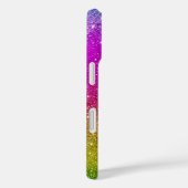 Schattigee Helderroze Magenta Rainbow Glitter Case-Mate iPhone Case (Achterkant / Rechts)