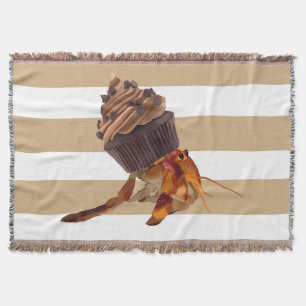Schattigee heremietkrab met chocolade cupcake shel deken