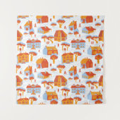 Schattigee herenhuizen:  Doodle Wandkleed (Voorkant)