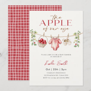 Schattigee Herfst Apple Baby Clothesline Baby show Kaart