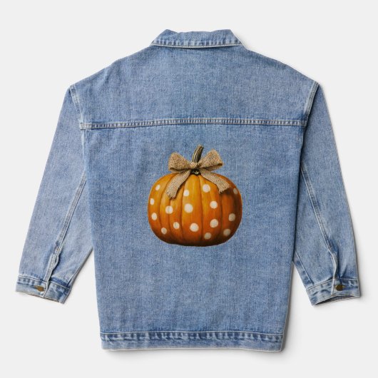 Schattigee herfst Country Pumpkin Denim Jacket (Achterkant)