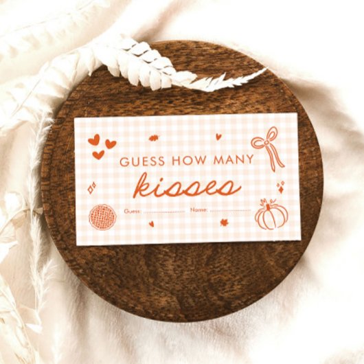 Schattigee Herfst Cutie Pie Raad hoeveel kussen sp Informatiekaartje