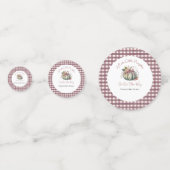 Schattigee Herfst Groen & Plum Pompoen Thema Baby  Confetti (Achterkanten)