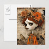 Schattigee herfst Halloween Doll Collage Briefkaart (Voorkant / Achterkant)