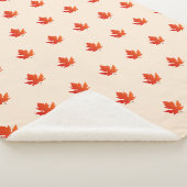 Schattigee Herfst Maple Leaf Pattern Kawaii Sherpa Deken (3/4)