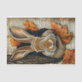 Schattigee Herfst Peeking Rabbit Ephemera BK7 Deco Tissuepapier (Voorkant)