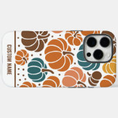 Schattigee Herfst Pompoen Aangepaste Naam Herfst Case-Mate iPhone Case (Achterkant (horizontaal))
