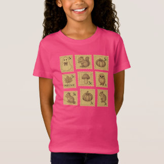 Schattigee Herfst Postzegel Graphic T-shirt voor m