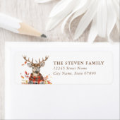 Schattigee Herfst rendier retour adresetiketten Etiket (Insitu)