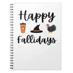 Schattigee Herfst seizoen Happy Falholidays Thanks Notitieboek