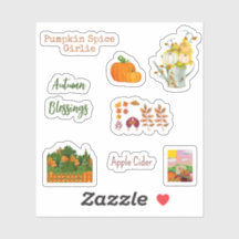 Schattigee Herfst Seizoen Vinyl Stickers