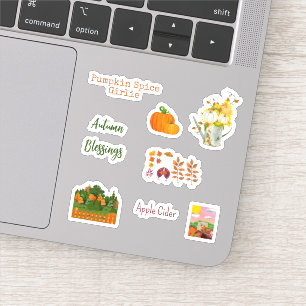 Schattigee Herfst Seizoen Vinyl Stickers