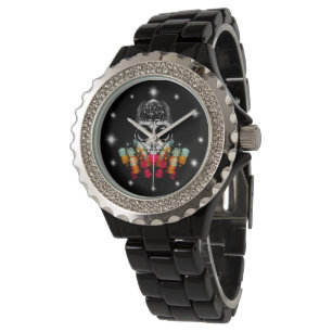 Schattigee Herfst Spider met Dewdrop Pet Horloge