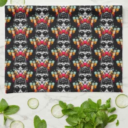 Schattigee Herfst Spider met Dewdrop Pet Pattern Theedoek (Gevouwen)