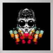 Schattigee Herfst Spider met Dewdrop Pet Poster (Voorkant)