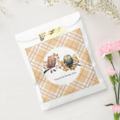 Schattigee Herfst Uil & Eekhoorn Boy Verjaardag Bedankzakje (Gezegeld)