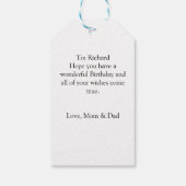 Schattigee Herfst Uil & Eekhoorn Boy Verjaardag Cadeaulabel (Achterkant)