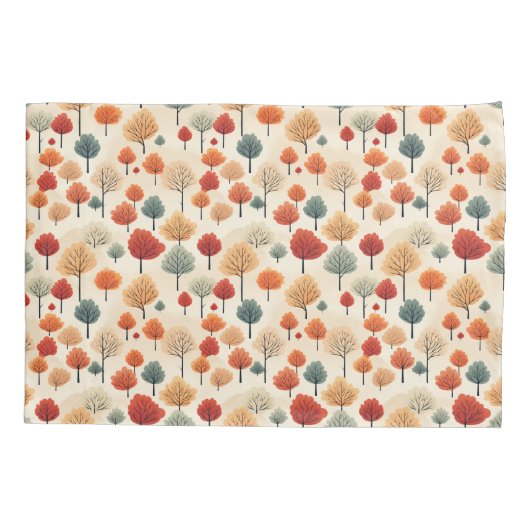 Schattigee herfstbos Kussensloop set (Achterkant-Links)