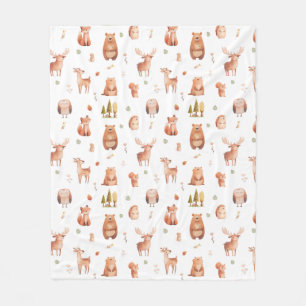 Schattigee herfstbosdierenkwekerij fleece deken