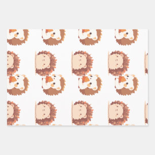 Schattigee herfstegels - Kawaii Herfst Forest Anim Inpakpapier Vel