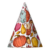 Schattigee herfstelementen Hand getrokken Feesthoedjes (Achterkant)