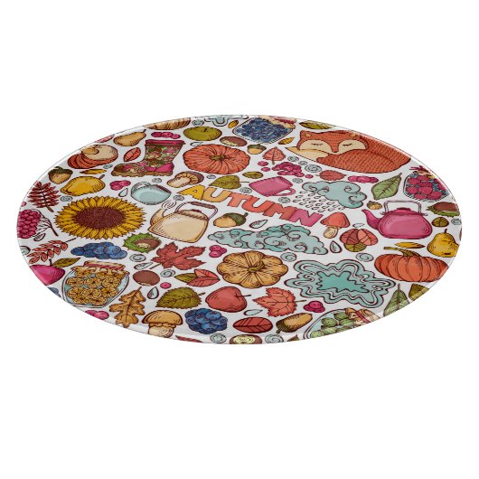 Schattigee herfstelementen Hand getrokken Snijplank (Hoek)