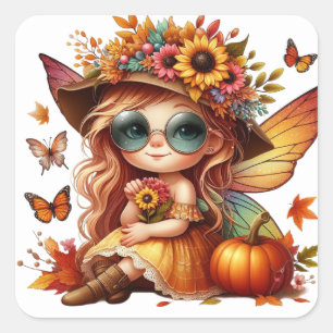 Schattigee herfstfee Stickers