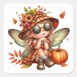Schattigee herfstfee Stickers