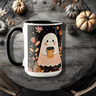 Schattigee herfstgeest met pompoenkoffie - Gezelli Mok
