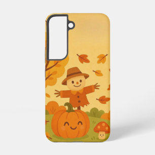 Schattigee herfstscène met pompoen en eekhoorn samsung galaxy hoesje