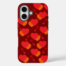 Schattigee herhalende hart iPhone / iPad case